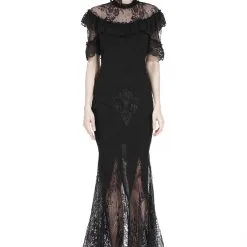 Longue Jupe Sirène DARK IN LOVE -Vêtements Gothiques kw127 100 900