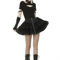 DARK IN LOVE Mini Jupe Lolita 'tozawa' -Vêtements Gothiques kw191 104 900