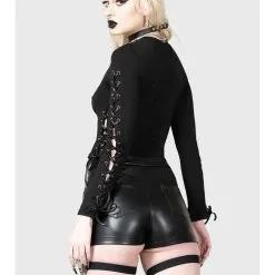 Short Cuir Vegan KILLSTAR 'leigh' -Vêtements Gothiques leigh 59 900