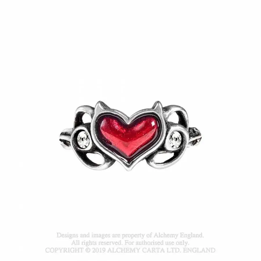 Bague ALCHEMY GOTHIC 'little Devil Heart' 3 Bague ALCHEMY GOTHIC 'little Devil Heart'
