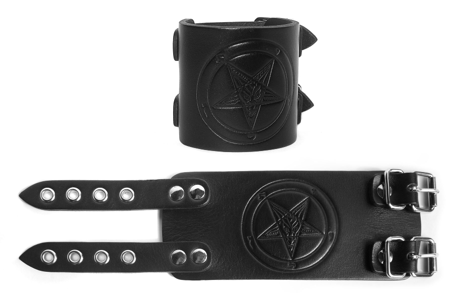 DISCOBOLE Bracelet De Force Cuir BAPHOMET 4 DISCOBOLE Bracelet De Force Cuir BAPHOMET – Image 2