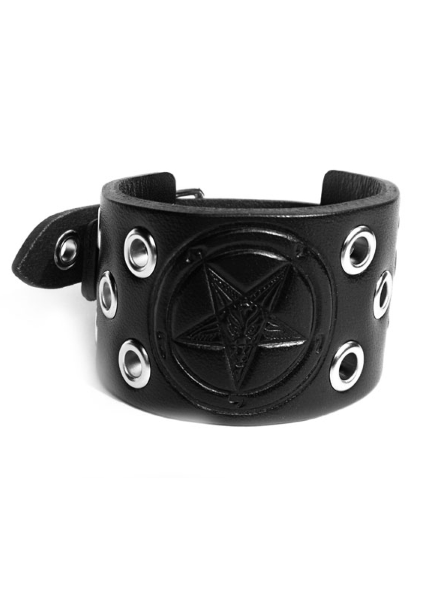 DISCOBOLE Bracelet Cuir BAPHOMET 3 DISCOBOLE Bracelet Cuir BAPHOMET
