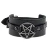 DISCOBOLE Bracelet Cuir Noir Pentagramme 1 DISCOBOLE Bracelet Cuir Noir Pentagramme -Vêtements Gothiques lsf144 900
