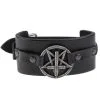 DISCOBOLE Bracelet Cuir Noir Pentagramme 2 DISCOBOLE Bracelet Cuir Noir Pentagramme -Vêtements Gothiques lsf145 900