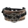 DISCOBOLE Bracelet Cuir Steampunk Pentagramme -Vêtements Gothiques lsf154 900 1