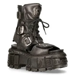 Bottines Cuir New Rock M.BIOS107-C3 -Vêtements Gothiques m bios107 c3 2 900