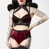 Culotte Gothique KILLSTAR 'Mercy' -Vêtements Gothiques mercy lace panty blood b x1600 900