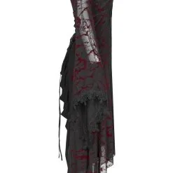 Robe Noire Et Rouge PUNK RAVE 'inkiria Blood' -Vêtements Gothiques mg 1782 900