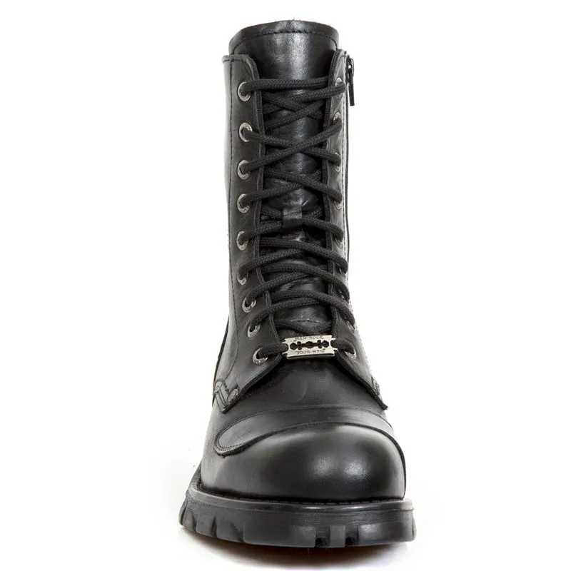 Bottines Cuir Noir New Rock M.7645-C1 4 Bottines Cuir Noir New Rock M.7645-C1 – Image 2