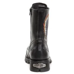 Bottines Cuir Noir New Rock M.7645-C1 11 Bottines Cuir Noir New Rock M.7645-C1 -Vêtements Gothiques new rock m 7645 c1 4 zoom