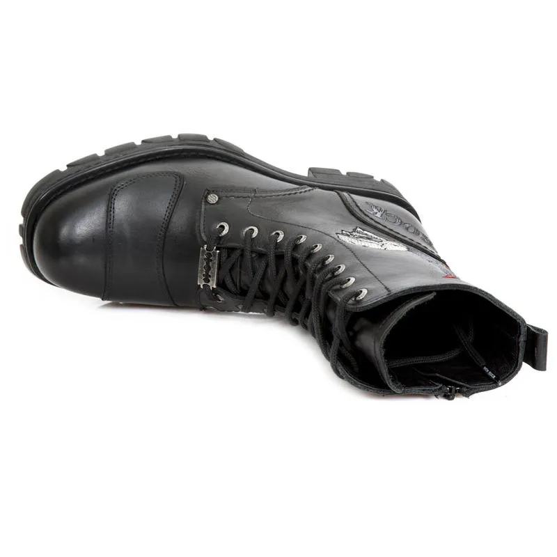 Bottines Cuir Noir New Rock M.7645-C1 8 Bottines Cuir Noir New Rock M.7645-C1 – Image 6