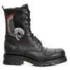 Bottines Cuir Noir New Rock M.7645-C1