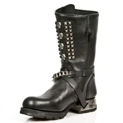 Bottes Cuir New Rock M.MR025-C1 -Vêtements Gothiques new rock m mr025 c1 4 zoom