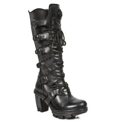 Bottes Cuir New Rock M.NEOTR014-C1 -Vêtements Gothiques new rock m neotr014 c1 2 zoom