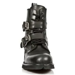 Rangers Cuir New Rock M.NEWMILI090-C1 -Vêtements Gothiques new rock m newmili090 c1 3 zoom