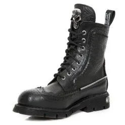 Bottines En Cuir New Rock M.NEWMILI120-C2 -Vêtements Gothiques new rock m newmili120 c2 3 zoom