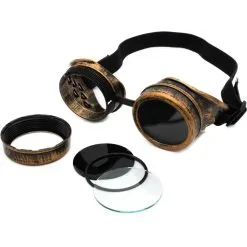 DISCOBOLE Lunettes Cyber Gothique Googles -Vêtements Gothiques novelty steampunk retro motorcycle goggles 12pcs e25 1093 900