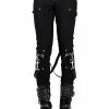 Pantalon Unisexe KILLSTAR 'office Riot' -Vêtements Gothiques office riot strappy trousers mens b x1600 900