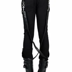 Pantalon Unisexe KILLSTAR 'office Riot' 5 Pantalon Unisexe KILLSTAR 'office Riot' -Vêtements Gothiques office riot strappy trousers mens c x1600 900