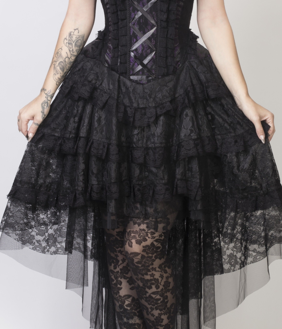 Robe Gothique BURLESKA 'ophelie Pourpre' 6 Robe Gothique BURLESKA 'ophelie Pourpre' – Image 4