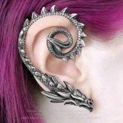 Boucle D'oreille ALCHEMY GOTHIC 'ostrogoth Dragon' -Vêtements Gothiques ostrogoth dragon ear wrap1 900