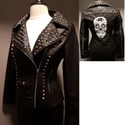 DISCOBOLE Perfecto Simili Cuir 'Mexican Skull'