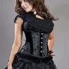 Serre-taille Gothique BURLESKA 'petra' -Vêtements Gothiques petra underbust black flock 1000