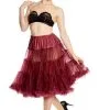Long Jupon Gothique Bordeaux HELL BUNNY 1 Long Jupon Gothique Bordeaux HELL BUNNY -Vêtements Gothiques petticoat burgundy