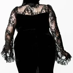 Haut Romantique KILLSTAR 'poison Fang' 12 Haut Romantique KILLSTAR 'poison Fang' -Vêtements Gothiques poison fang long sleeve top plus d x1600 900