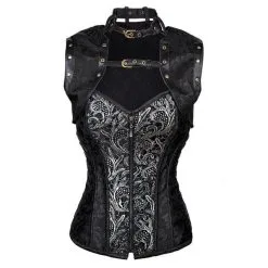 DISCOBOLE Corset Gothique Noir Et Son Boléro