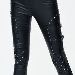 Pantalon Slim DEVIL FASHION Look Cuir -Vêtements Gothiques pt05631 900