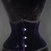 DISCOBOLE Serre-taille Gothique En Velours Violet 2 DISCOBOLE Serre-taille Gothique En Velours Violet -Vêtements Gothiques purple velvet double boned waist cincher 900