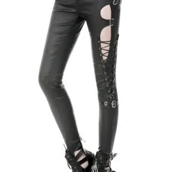 Pantalon DARK IN LOVE 'Ilene Riddle' -Vêtements Gothiques pw096 104 900
