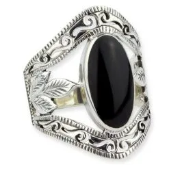 EtNox Bague Gothique En Argent