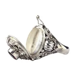 EtNox Bague Poison En Argent -Vêtements Gothiques r165g 52 silber giftring mit granat 3 900