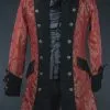 DISCOBOLE Veste Aristocrate Homme Rouge Et Noire -Vêtements Gothiques red royal pirate coat
