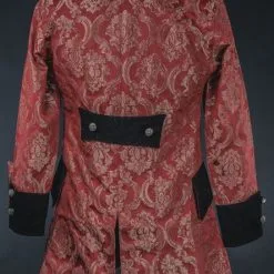 DISCOBOLE Veste Aristocrate Homme Rouge Et Noire -Vêtements Gothiques red royal pirate coat 3