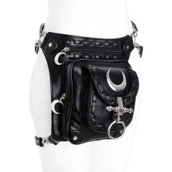 RESTYLE Sacoche Gothique En Cuir Vegan -Vêtements Gothiques restyle lunar holster bag gothic utility bag re lunar holster bag lunar holster 4