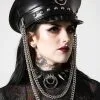 Casquette Néo Goth KILLSTAR 'rétrograde' 2 Casquette Néo Goth KILLSTAR 'rétrograde' -Vêtements Gothiques retrograde chain cap w b x1600 900