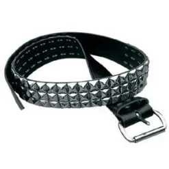 DISCOBOLE Ceinture Cuir 3 Rangs 'pyramide'