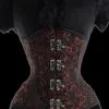 DISCOBOLE Grand Serre-taille Gothique Brocarde Rouge -Vêtements Gothiques ruby extreme waist corset 900
