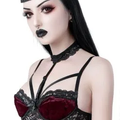 Soutien-gorge Gothique KILLSTAR 'ruby' -Vêtements Gothiques ruby velvet bralet b x1600 900