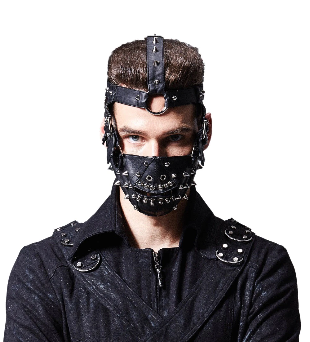 PUNK RAVE Masque Gothique En Simili Cuir Noir 'Hannibal' 3 PUNK RAVE Masque Gothique En Simili Cuir Noir 'Hannibal'