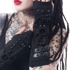 Mitaines POIZEN INDUSTRIES 'shadow' -Vêtements Gothiques shadow armwarmer black poizen industries 11 900