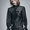 DEVIL FASHION Chemise Gothique Victorienne Noire -Vêtements Gothiques sht01001 1 1000