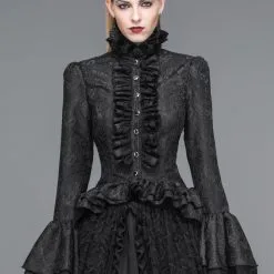Chemisier Gothique Noir DEVIL FASHION -Vêtements Gothiques sht017013964028165 4 900