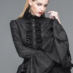Chemisier Gothique Noir DEVIL FASHION -Vêtements Gothiques sht017013964028165 6 900