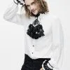DEVIL FASHION Chemise Gothique Blanche à Jabot