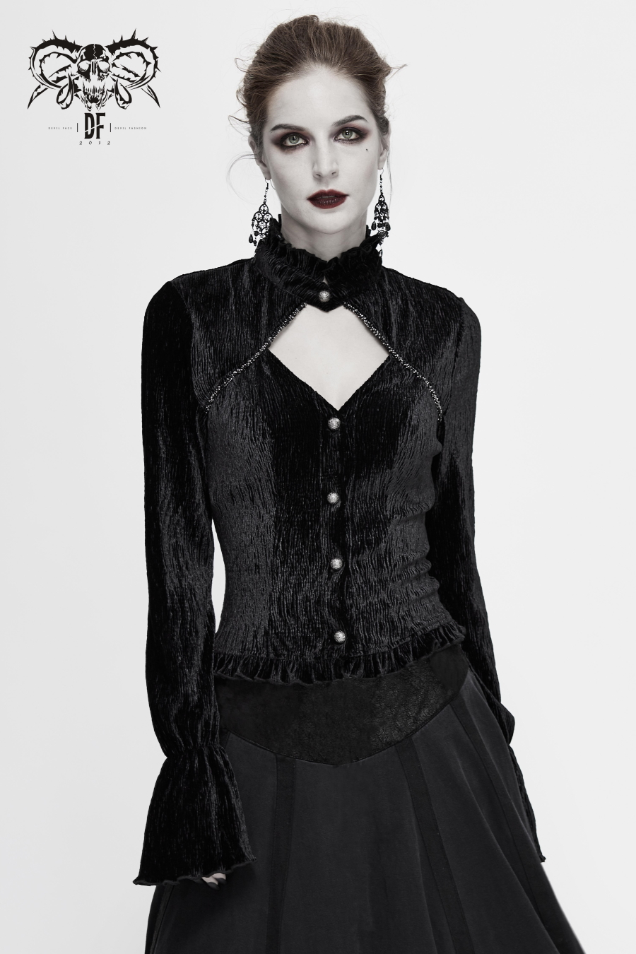 Chemise Velours DEVIL FASHION 'melisenda' 5 Chemise Velours DEVIL FASHION 'melisenda' – Image 3