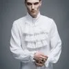 Chemise Victorienne Blanche DEVIL FASHION -Vêtements Gothiques sjm127 2